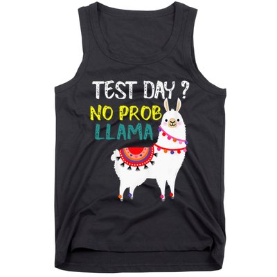 Test Day No Prob-llama Llama Teacher Testing Day Tank Top