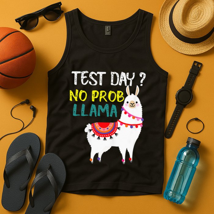 Test Day No Prob-llama Llama Teacher Testing Day Tank Top