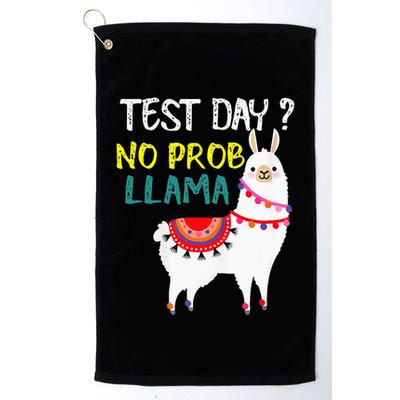 Test Day No Prob-llama Llama Teacher Testing Day Golf Towel