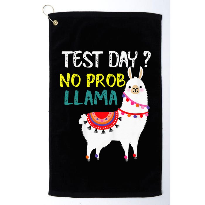 Test Day No Prob-llama Llama Teacher Testing Day Golf Towel