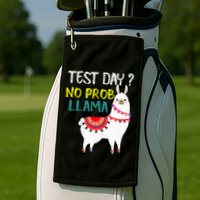 Test Day No Prob-llama Llama Teacher Testing Day Golf Towel