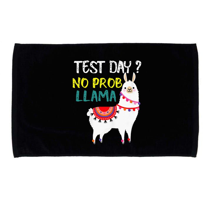 Test Day No Prob-llama Llama Teacher Testing Day Microfiber Hand Towel