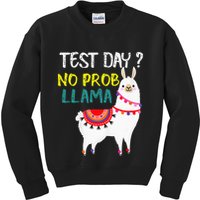 Test Day No Prob-llama Llama Teacher Testing Day Kids Sweatshirt