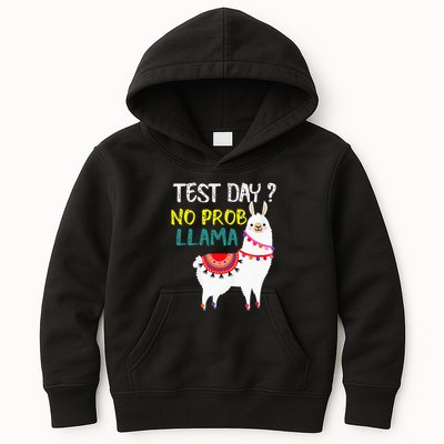 Test Day No Prob-llama Llama Teacher Testing Day Kids Hoodie