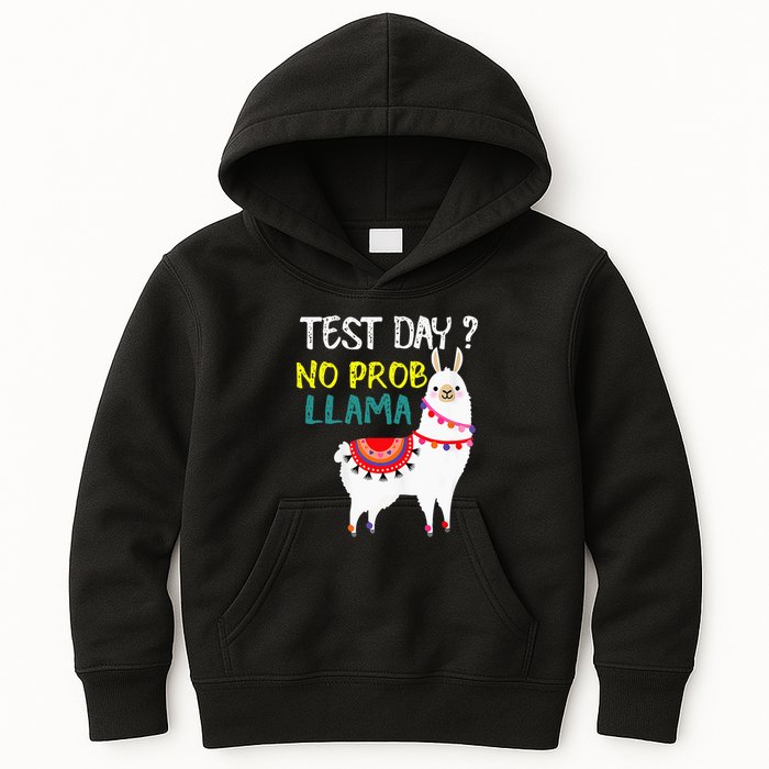 Test Day No Prob-llama Llama Teacher Testing Day Kids Hoodie