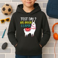 Test Day No Prob-llama Llama Teacher Testing Day Kids Hoodie