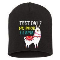 Test Day No Prob-llama Llama Teacher Testing Day Short Acrylic Beanie