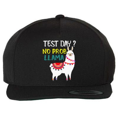 Test Day No Prob-llama Llama Teacher Testing Day Wool Snapback Cap