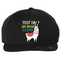 Test Day No Prob-llama Llama Teacher Testing Day Wool Snapback Cap