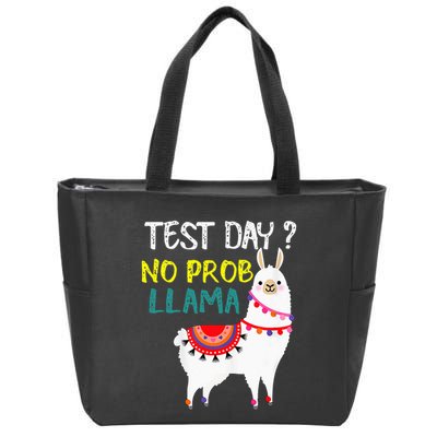 Test Day No Prob-llama Llama Teacher Testing Day Zip Tote Bag