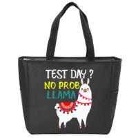 Test Day No Prob-llama Llama Teacher Testing Day Zip Tote Bag