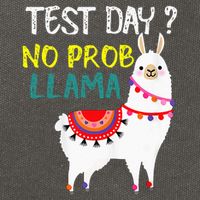 Test Day No Prob-llama Llama Teacher Testing Day Cotton Canvas Backpack