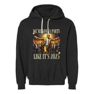 Trump Dance New Year 2025 Party Inauguration Maga Republican Garment-Dyed Fleece Hoodie