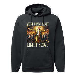 Trump Dance New Year 2025 Party Inauguration Maga Republican Performance Fleece Hoodie