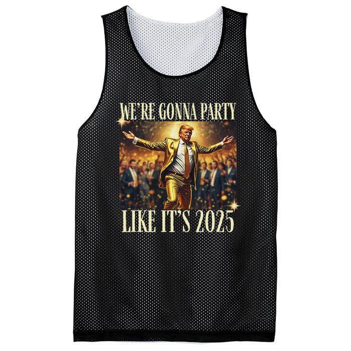 Trump Dance New Year 2025 Party Inauguration Maga Republican Mesh Reversible Basketball Jersey Tank