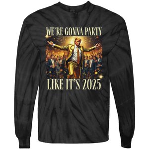 Trump Dance New Year 2025 Party Inauguration Maga Republican Tie-Dye Long Sleeve Shirt