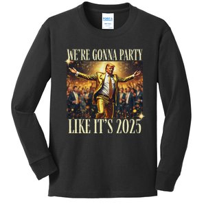 Trump Dance New Year 2025 Party Inauguration Maga Republican Kids Long Sleeve Shirt