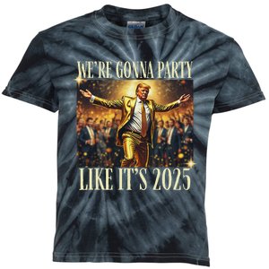 Trump Dance New Year 2025 Party Inauguration Maga Republican Kids Tie-Dye T-Shirt