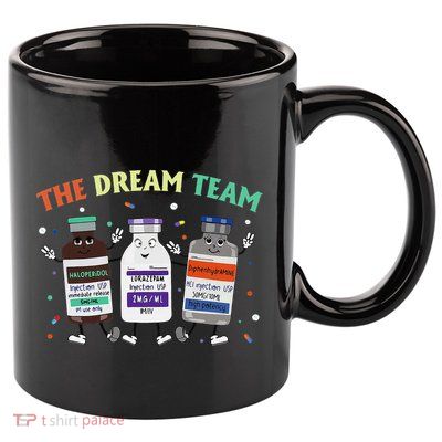 The Dream Nurse Team Retro Groovy Medical Nursing Psych 11oz C Handle Ceramic Mug