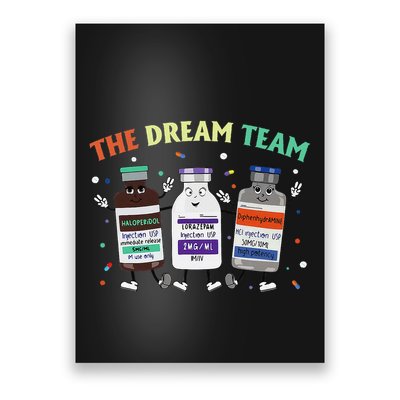 The Dream Nurse Team Retro Groovy Medical Nursing Psych Poster