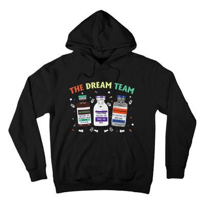 The Dream Nurse Team Retro Groovy Medical Nursing Psych Tall Hoodie