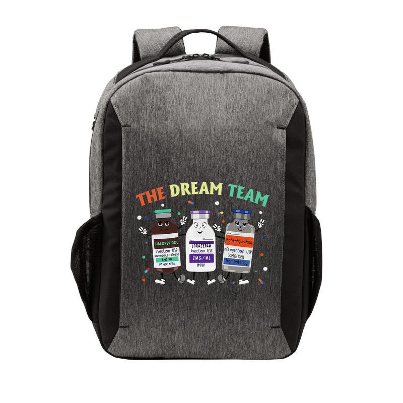 The Dream Nurse Team Retro Groovy Medical Nursing Psych Vector Backpack