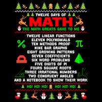 Twelve Days Of Math Teacher Students Ugly Sweater Christmas Gift Impact Tech Backpack