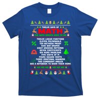 Twelve Days Of Math Teacher Students Ugly Sweater Christmas Gift T-Shirt
