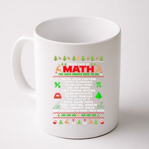 Twelve Days Of Math Teacher Students Ugly Sweater Christmas Gift Coffee Mug