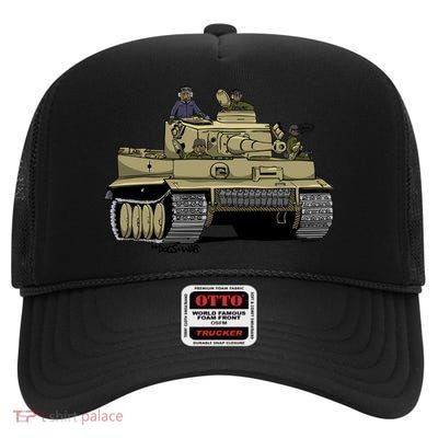 The Dogs Of War Tiger Tank High Crown Mesh Back Trucker Hat