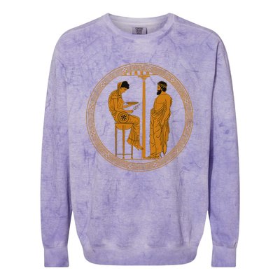 The Delphic Oracle King Aigeus In Front Of The Pythia Colorblast Crewneck Sweatshirt