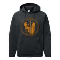 The Delphic Oracle King Aigeus In Front Of The Pythia Performance Fleece Hoodie