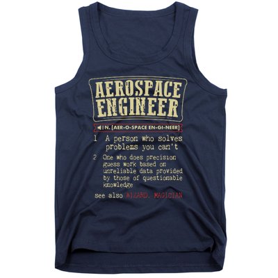 The Definition Of An Aerospace Engineer Funny Tank Top