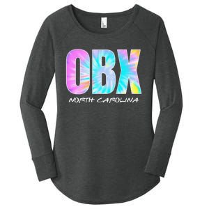 Tie Dye OBX North Carolina Outer Banks Women's Perfect Tri Tunic Long Sleeve Shirt