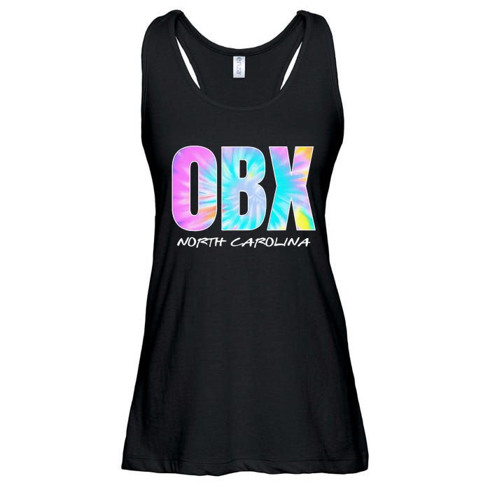 Tie Dye OBX North Carolina Outer Banks Ladies Essential Flowy Tank