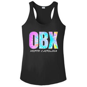 Tie Dye OBX North Carolina Outer Banks Ladies PosiCharge Competitor Racerback Tank