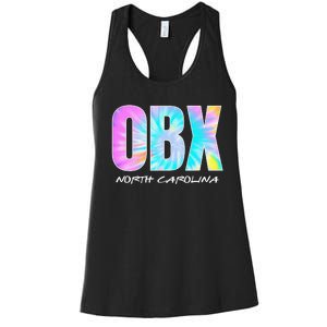 Tie Dye OBX North Carolina Outer Banks Women's Racerback Tank