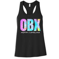 Tie Dye OBX North Carolina Outer Banks Women's Racerback Tank