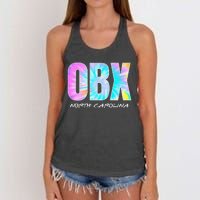 Tie Dye OBX North Carolina Outer Banks Women's Knotted Racerback Tank