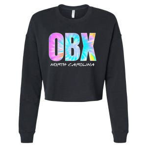 Tie Dye OBX North Carolina Outer Banks Cropped Pullover Crew