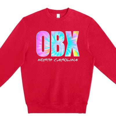 Tie Dye OBX North Carolina Outer Banks Premium Crewneck Sweatshirt