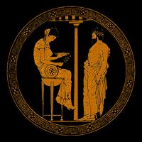 The Delphic Oracle King Aigeus In Front Of The Pythia Baby Bodysuit