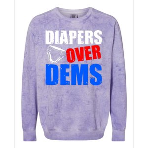 Trump Diapers Over Dems Colorblast Crewneck Sweatshirt