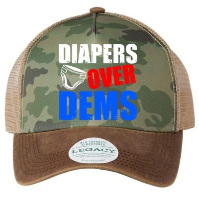 Trump Diapers Over Dems Legacy Tie Dye Trucker Hat