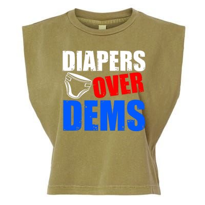 Trump Diapers Over Dems Garment-Dyed Women's Muscle Tee