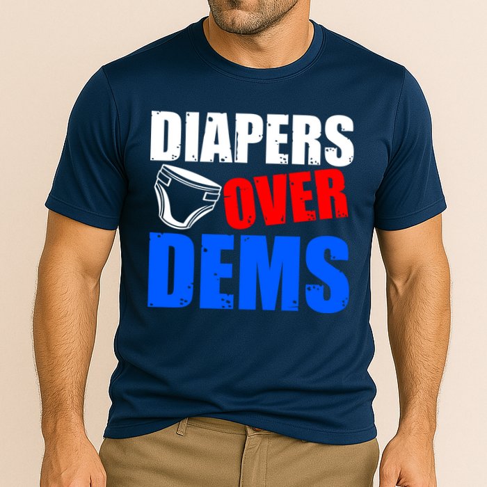 Trump Diapers Over Dems Cooling Performance Crew T-Shirt