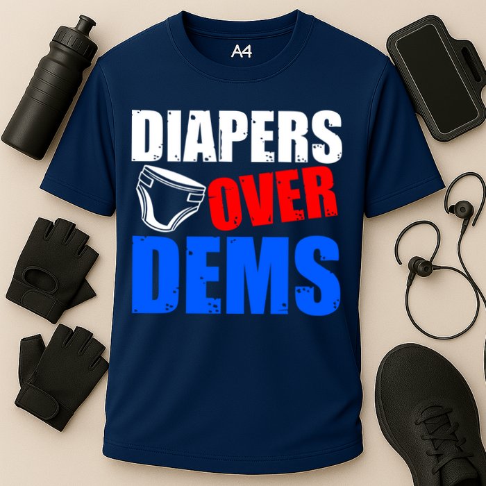 Trump Diapers Over Dems Cooling Performance Crew T-Shirt
