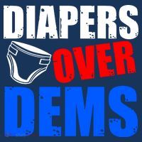 Trump Diapers Over Dems Button