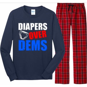 Trump Diapers Over Dems Long Sleeve Pajama Set