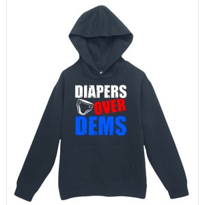 Trump Diapers Over Dems Urban Pullover Hoodie